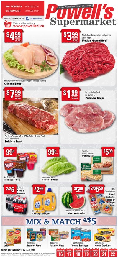 Powell's Supermarket Flyer July 16 to 22