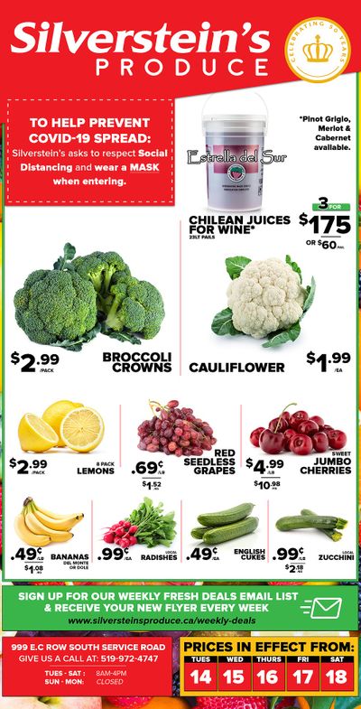 Silverstein's Produce Flyer July 14 to 18