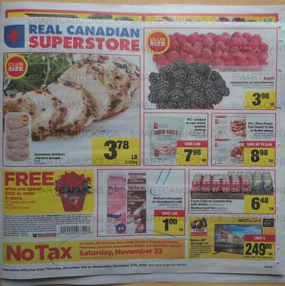Real Canadian Superstore Ontario: No Tax On Select Items Saturday, November 23rd