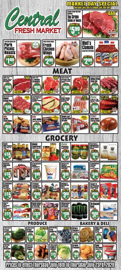 Central Fresh Market Flyer July 16 to 23