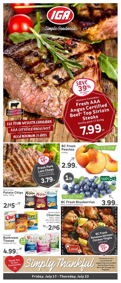 IGA (BC) Flyer July 17 to 23