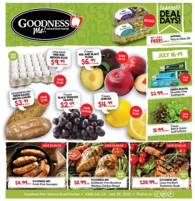 Goodness Me Flyer July 16 to 29