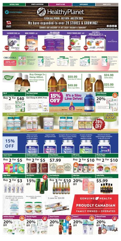 Healthy Planet Flyer July 16 to August 12