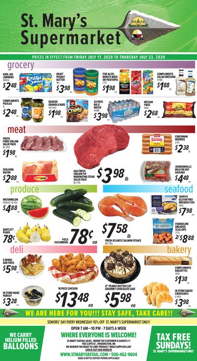 St. Mary's Supermarket Flyer July 17 to 23