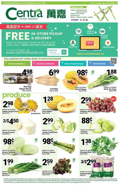 Centra Foods (Barrie) Flyer July 17 to 23