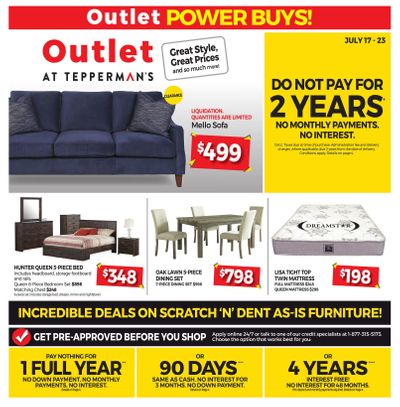 Outlet at Tepperman's Flyer July 17 to 23