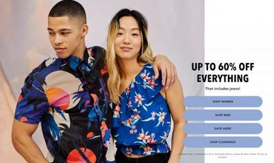American Eagle & Aerie Canada Deals: Save Up to 60% OFF AE Everything + 25% OFF Aerie New Arrivals + More