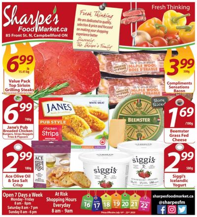 Sharpe's Food Market Flyer July 16 to 22