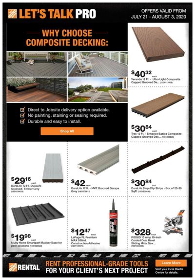 Home Depot Pro Flyer July 21 to August 3