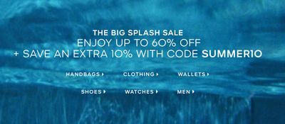 Michael Kors Canada The Big Splash Sale: Save up to 60% off + an Extra 10% off with Coupon Code + FREE Shipping!