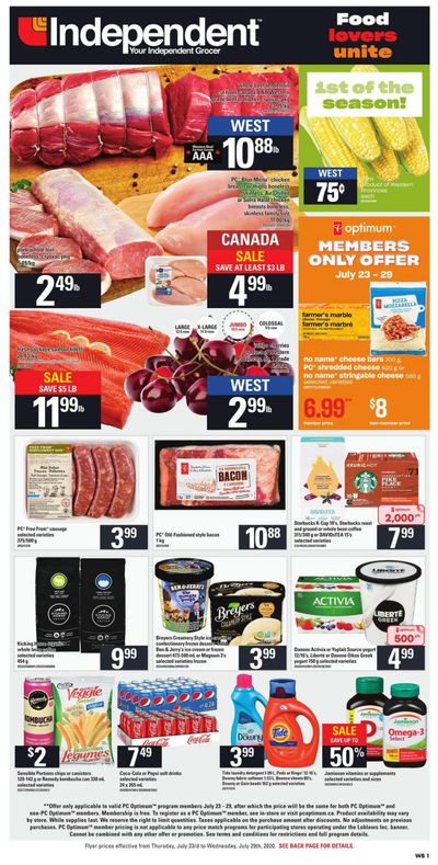 Independent Grocer (West) Flyer July 23 to 29
