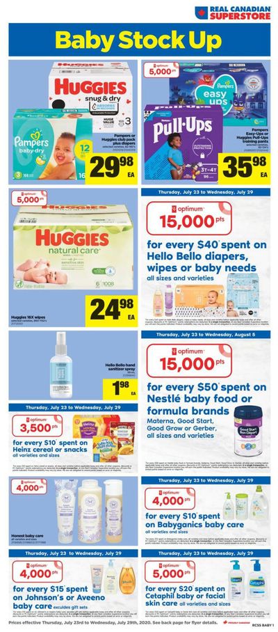 Real Canadian Superstore (ON) Baby Stock Up Flyer July 23 to 29