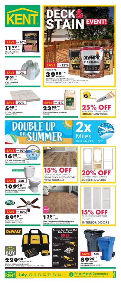 Kent Building Supplies Flyer July 23 to 29
