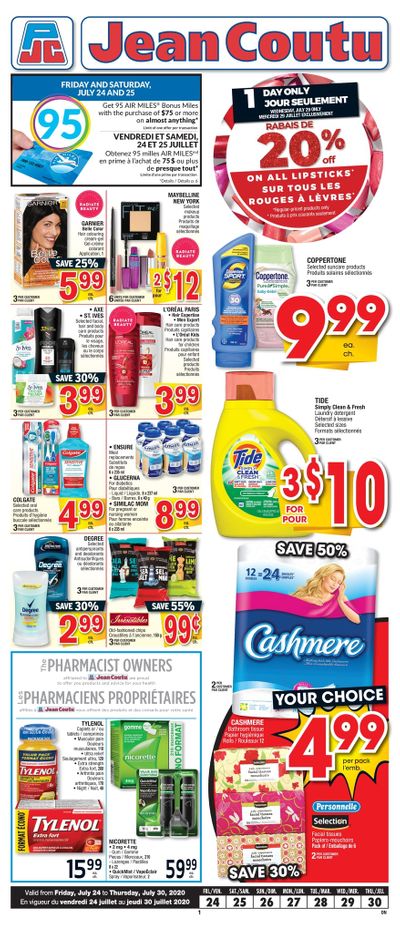 Jean Coutu (ON) Flyer July 24 to 30