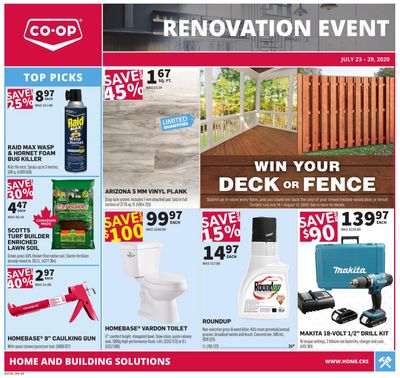 Co-op (West) Home Centre Flyer July 23 to 29