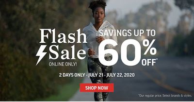 Sport Chek Canada Online Flash Sale: Today, Save Up To 60% Off Select Brands & Styles