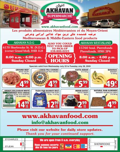 Akhavan Supermarche Flyer July 22 to 28