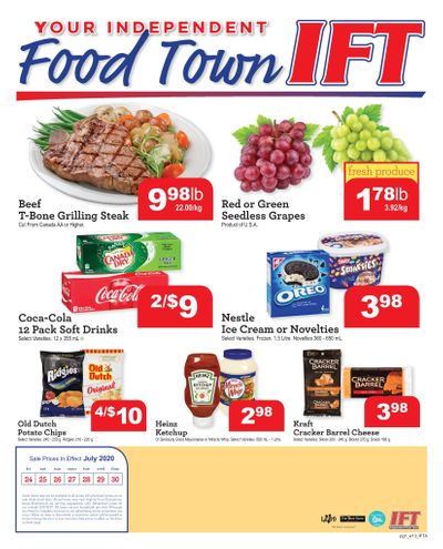 IFT Independent Food Town Flyer July 24 to 30