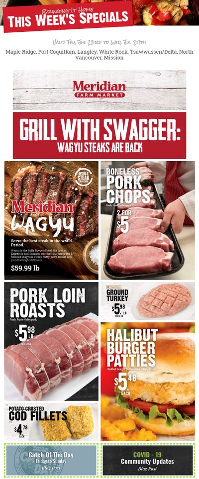 Meridian Meats and Seafood Flyer July 23 to 29