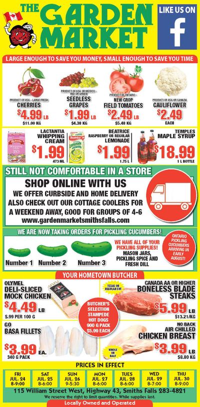 The Garden Market Flyer July 24 to 30