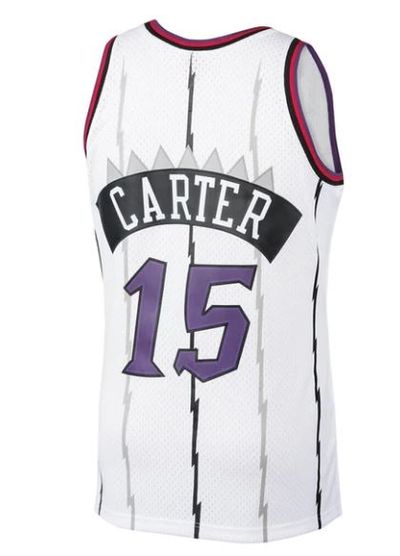 MITCHELL & NESS MEN'S TORONTO RAPTORS SWINGMAN JERSEY CARTER WHITE For $112.50 At National Sports Canada