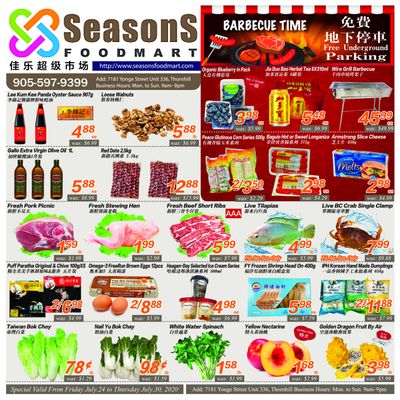Seasons Food Mart (Thornhill) Flyer July 24 to 30