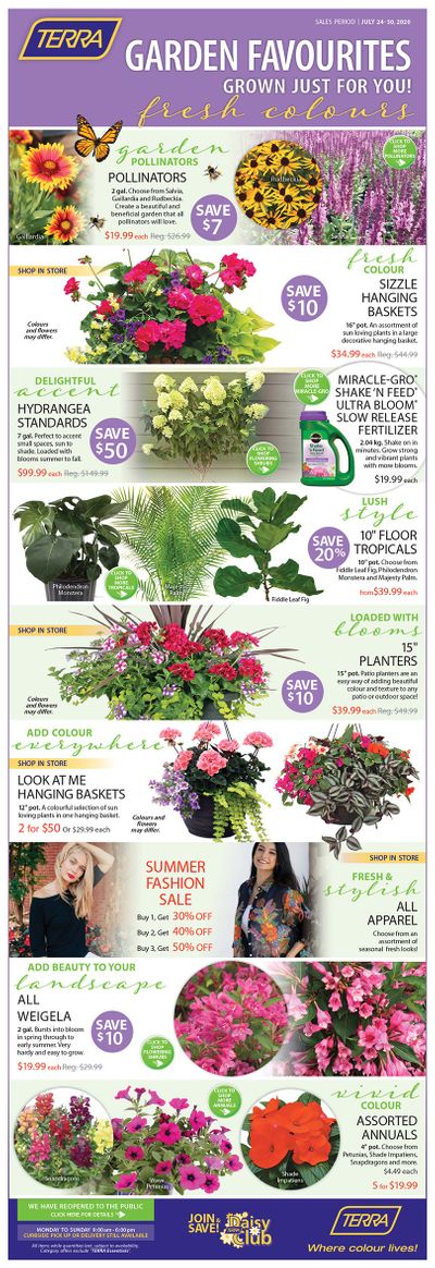Terra Greenhouses Flyer July 24 to 30