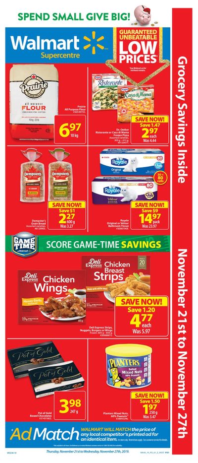 Walmart Supercentre (West) Flyer November 21 to 27