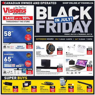Visions Electronics Flyer July 24 to 30