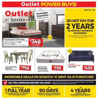 Outlet at Tepperman's Flyer July 24 to 30