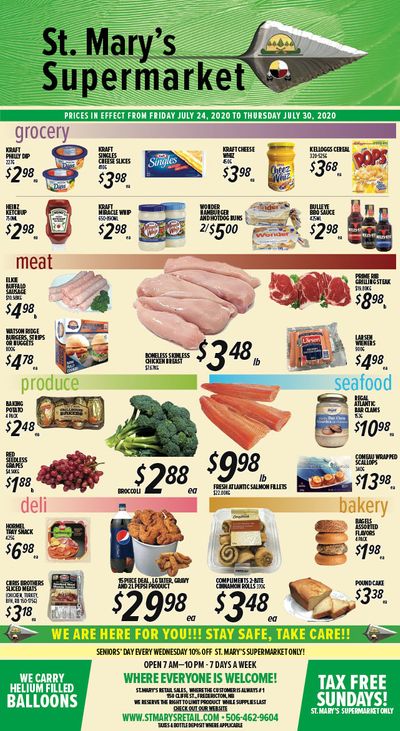 St. Mary's Supermarket Flyer July 24 to 30