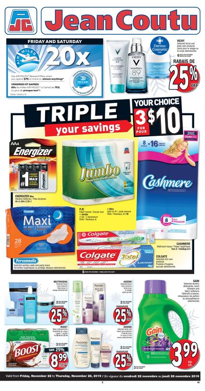 Jean Coutu (NB) Flyer November 22 to 28