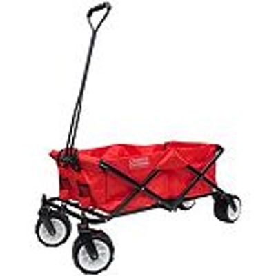 Creative Outdoor All-Terrain Big Wheels Folding Wagon in Red & Black On Sale for $78.00 at Home Depot Canada