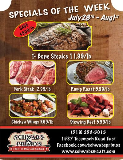 Schwab's & Primo's Flyer July 28 to August 1