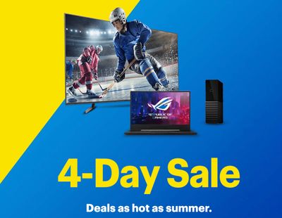 Best Buy Canada 4-Day Sale: Enjoy Seasonal Savings on Select Laptops, Storage Devices, TVs, and More.