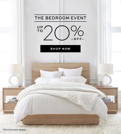 Now on sale: up to 20% off bedroom furniture
