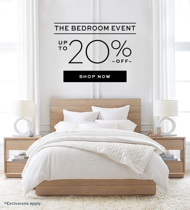 Now on sale: up to 20% off bedroom furniture