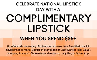 Kickstart National Lipstick Day with a FREE 💄!