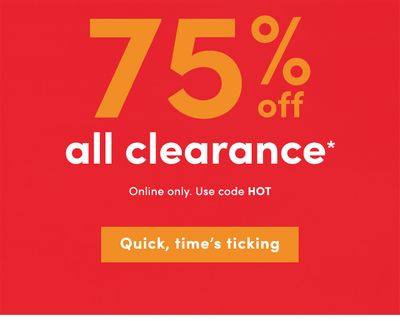 Extra 75% off clearance: SIZZLIN’ 4-HOUR SALE STARTS NOW! 🌡