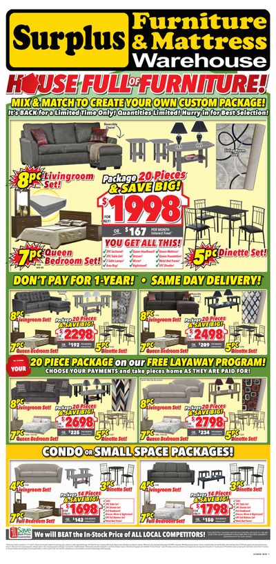 Surplus Furniture & Mattress Warehouse (St. John's) Flyer July 28 to August 10
