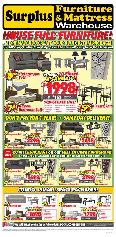 Surplus Furniture & Mattress Warehouse (Grand Falls Windsor) Flyer July 28 to August 10