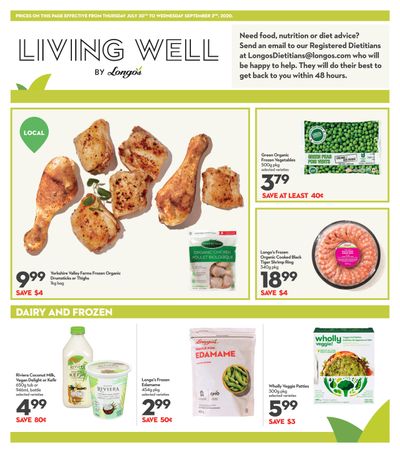 Longo's Living Well Flyer July 30 to September 2