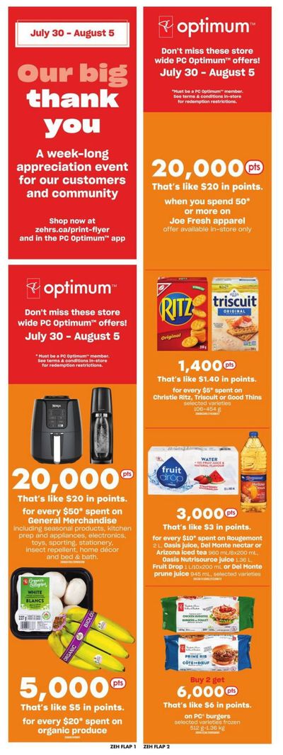 Zehrs Flyer July 30 to August 5