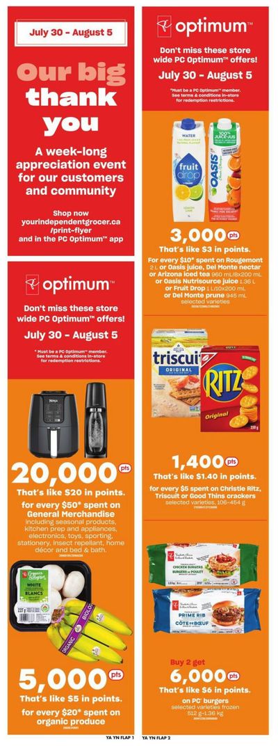 Independent Grocer (Atlantic) Flyer July 30 to August 5