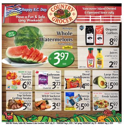 Country Grocer (Salt Spring) Flyer July 29 to August 3