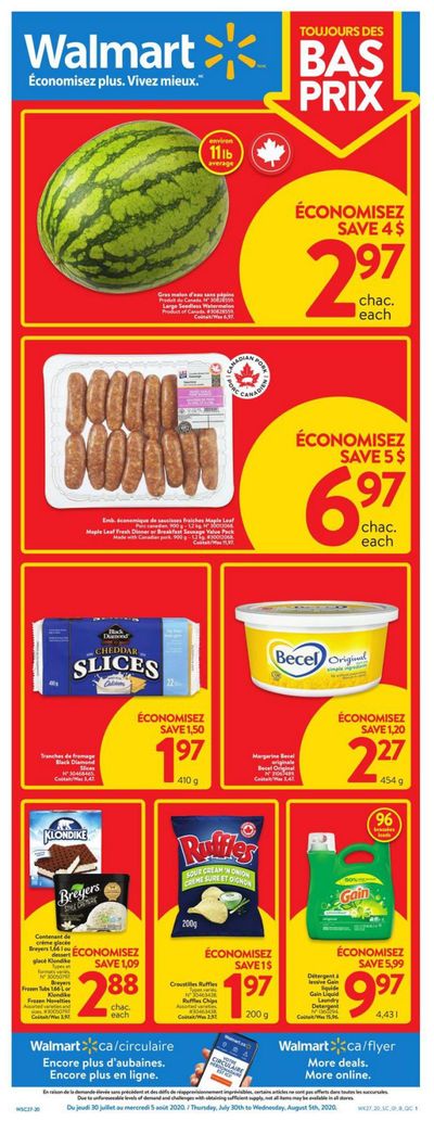Walmart (QC) Flyer July 30 to August 5
