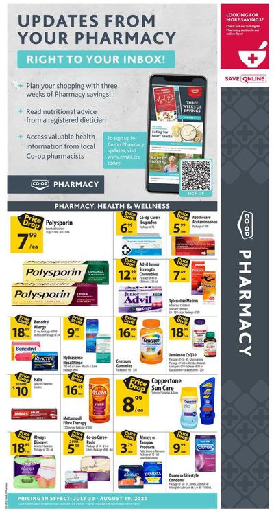 Co-op (West) Pharmacy Flyer July 30 to August 19