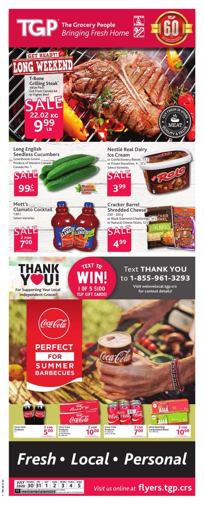 TGP The Grocery People Flyer July 30 to August 5