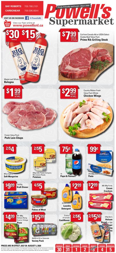 Powell's Supermarket Flyer July 30 to August 5