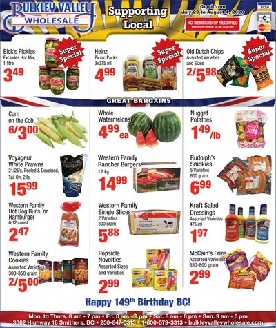 Bulkley Valley Wholesale Flyer July 29 to August 4
